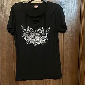 Harley-Davidson Women's Black Graphic Top